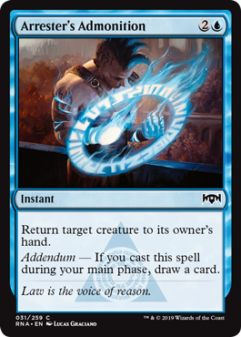 Arrester's Admonition (Ravnica Allegiance) Light Play Foil