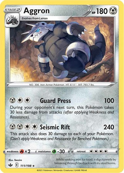 Aggron (SWSH06: Chilling Reign) Near Mint Reverse Holofoil