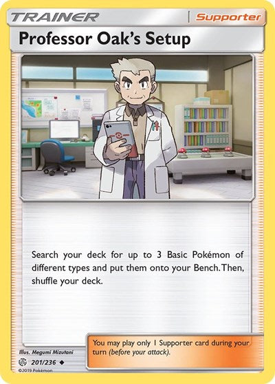 Professor Oak's Setup (SM - Cosmic Eclipse) Near Mint Reverse Holofoil