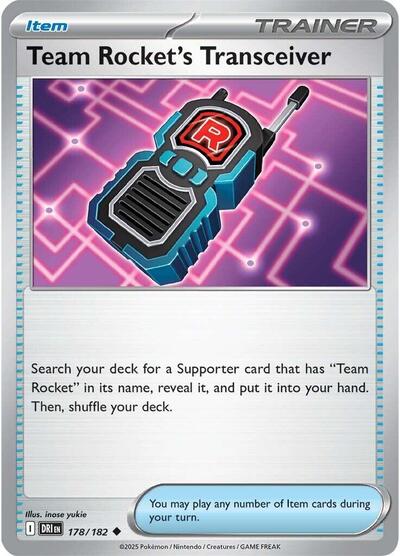 Team Rocket's Transceiver (SV10: Destined Rivals) Near Mint Reverse Holofoil