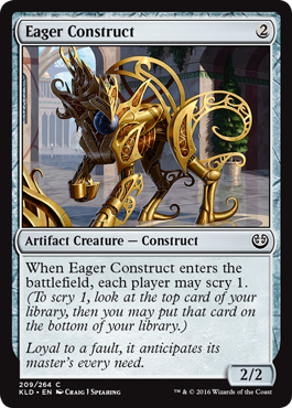 Eager Construct (Kaladesh) Light Play Foil