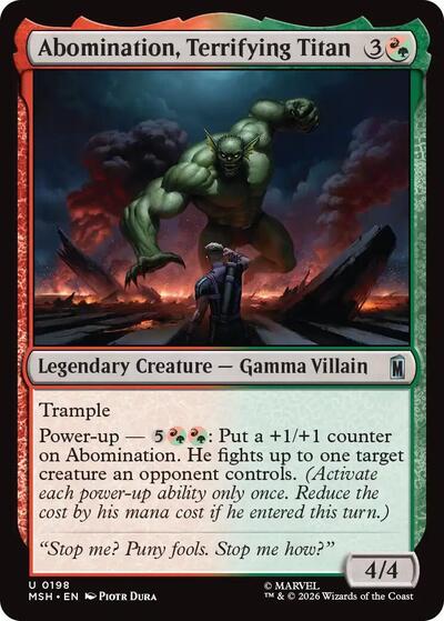Abomination, Terrifying Titan (Marvel Super Heroes) Near Mint Foil