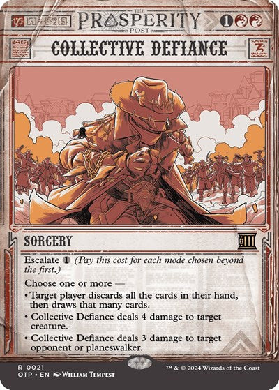 Collective Defiance (Outlaws of Thunder Junction: Breaking News) Near Mint Foil