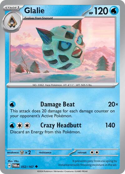 Glalie (SV06: Twilight Masquerade) Near Mint Reverse Holofoil
