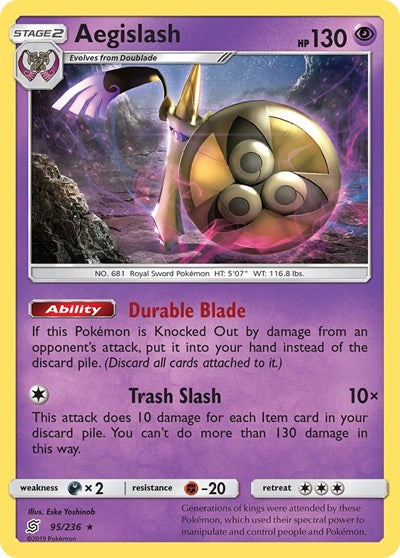 Aegislash (SM - Unified Minds) Near Mint Reverse Holofoil