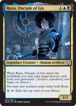 Rona, Disciple of Gix (Dominaria) Light Play Foil