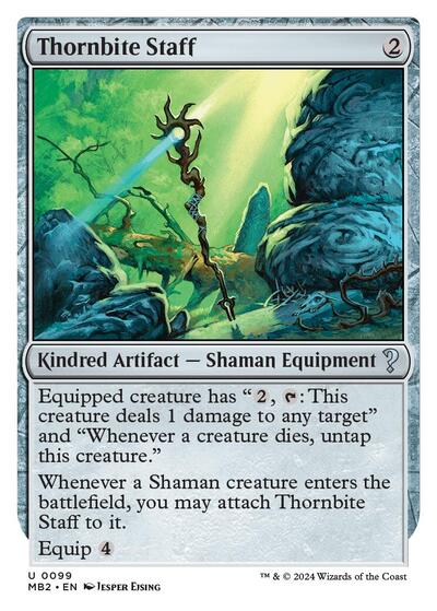 Thornbite Staff (White Border) (Mystery Booster 2) Near Mint