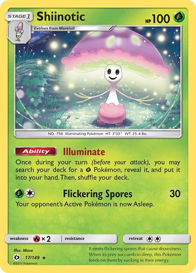 Shiinotic (SM Base Set) Near Mint Holofoil