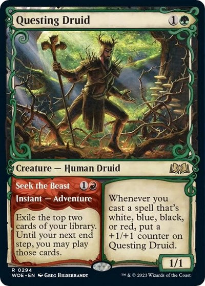 Questing Druid (Showcase) (Wilds of Eldraine) Light Play Foil