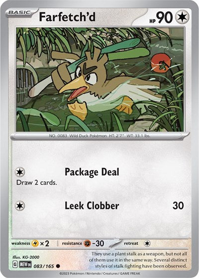 Farfetch'd (Scarlet and Violet: 151) Near Mint Reverse Holofoil