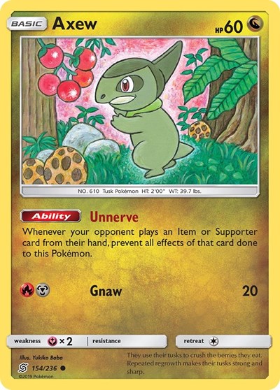 Axew (SM - Unified Minds) Near Mint Reverse Holofoil