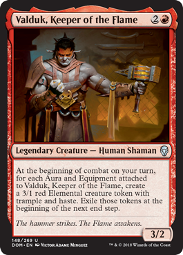 Valduk, Keeper of the Flame (Dominaria) Light Play Foil