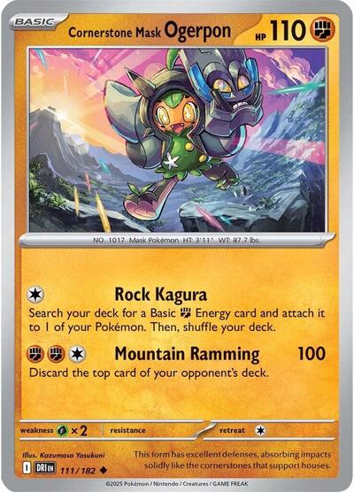 Cornerstone Mask Ogerpon (SV10: Destined Rivals) Near Mint Reverse Holofoil