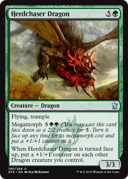 Herdchaser Dragon (Dragons of Tarkir) Light Play Foil