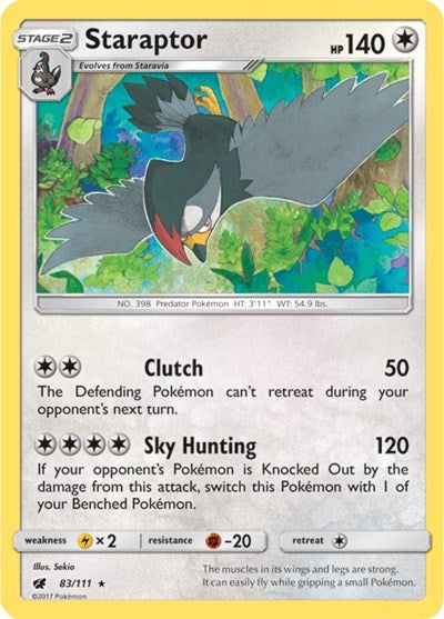Staraptor (SM - Crimson Invasion) Near Mint Reverse Holofoil