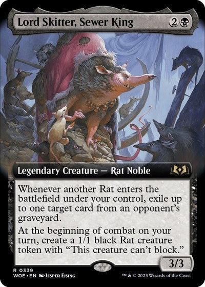 Lord Skitter, Sewer King (Extended Art) (Wilds of Eldraine) Near Mint