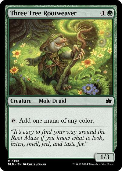 Three Tree Rootweaver (Bloomburrow) Near Mint Foil