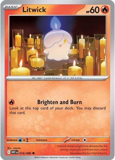 Litwick (SV: White Flare) Near Mint Reverse Holofoil
