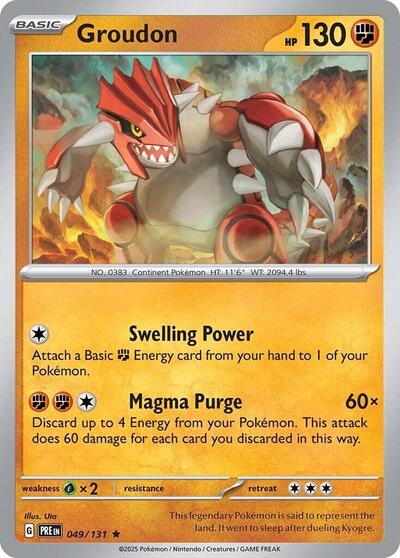 Groudon (SV: Prismatic Evolutions) Near Mint Reverse Holofoil