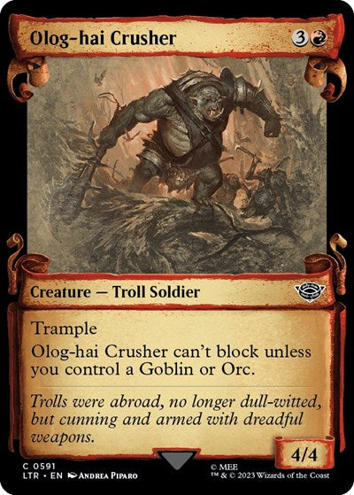 Olog-Hai Crusher (Showcase Scrolls) (Universes Beyond: The Lord of the Rings: Tales of Middle-earth) Light Play
