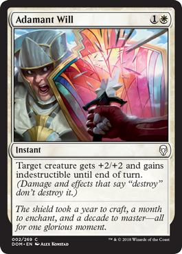 Adamant Will (Dominaria) Light Play Foil