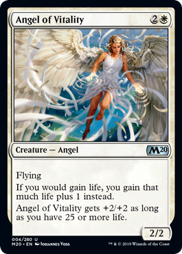 Angel of Vitality (Magic 2020 Core Set) Light Play