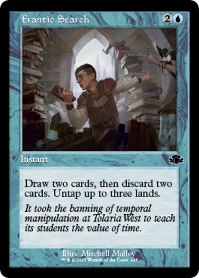Frantic Search (Retro Frame) (Dominaria Remastered) Light Play