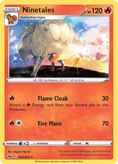 Ninetales (SWSH01: Sword & Shield Base Set) Near Mint