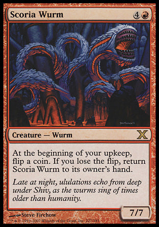 Scoria Wurm (10th Edition) Light Play