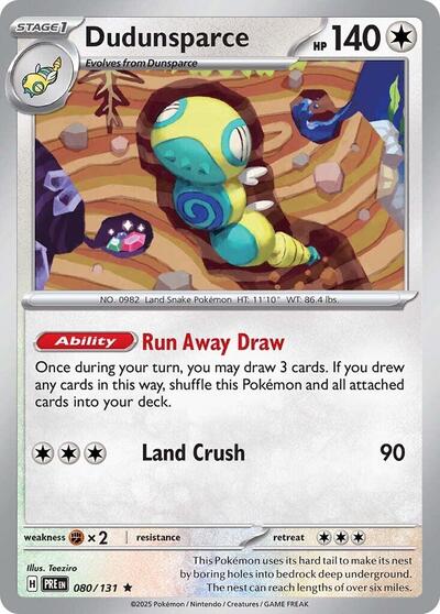 Dudunsparce (SV: Prismatic Evolutions) Near Mint Holofoil