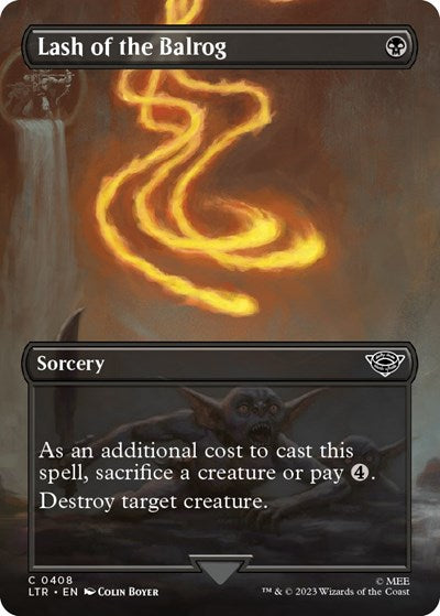 Lash of the Balrog (Borderless) (Universes Beyond: The Lord of the Rings: Tales of Middle-earth) Near Mint Foil