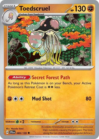 Toedscruel (SV09: Journey Together) Near Mint Reverse Holofoil