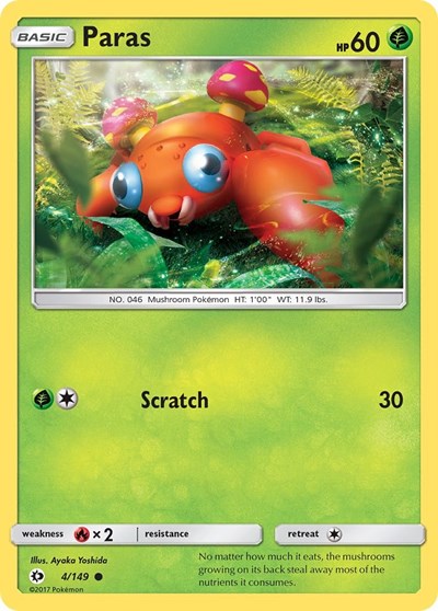 Paras (SM Base Set) Near Mint
