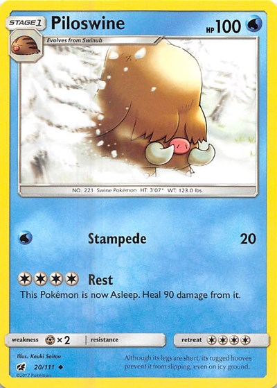 Piloswine (SM - Crimson Invasion) Near Mint Reverse Holofoil