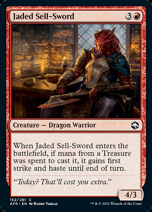 Jaded Sell-Sword (Adventures in the Forgotten Realms) Light Play Foil