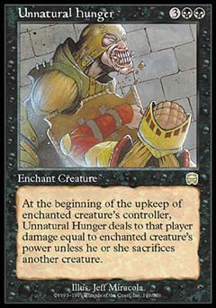 Unnatural Hunger (Mercadian Masques) Light Play