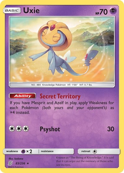 Uxie (SM - Unified Minds) Near Mint Reverse Holofoil