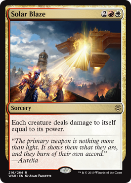 Solar Blaze (War of the Spark) Light Play Foil