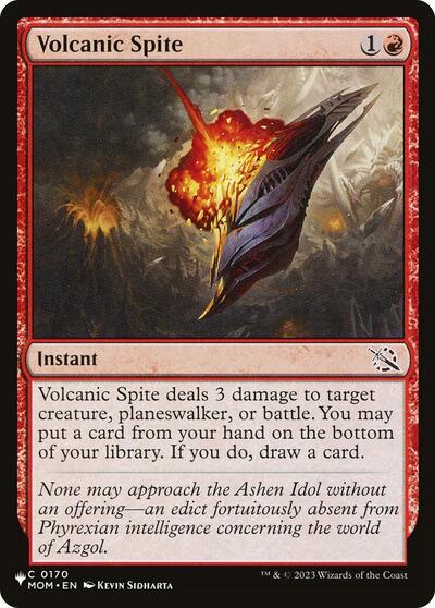 Volcanic Spite (The List) Near Mint