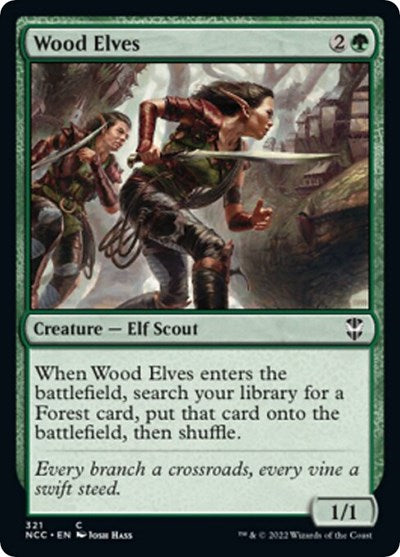 Wood Elves (Commander: Streets of New Capenna) Light Play