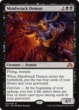Mindwrack Demon (Shadows Over Innistrad) Light Play
