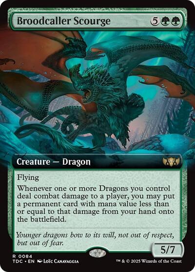 Broodcaller Scourge (Extended Art) (Commander: Tarkir: Dragonstorm) Near Mint