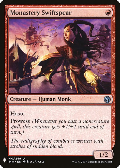 Monastery Swiftspear (Mystery Booster) Light Play
