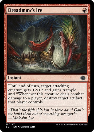 Dreadmaw's Ire (The Lost Caverns of Ixalan) Light Play