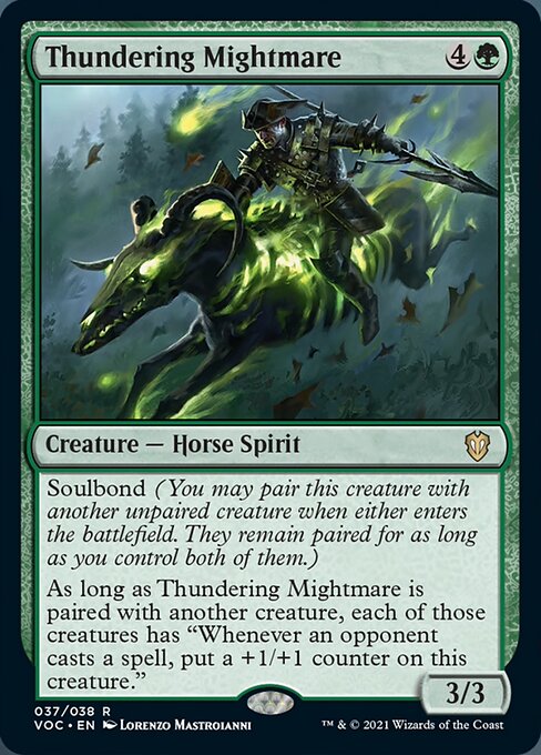 Thundering Mightmare (Commander 2021 Crimson Vow) Light Play