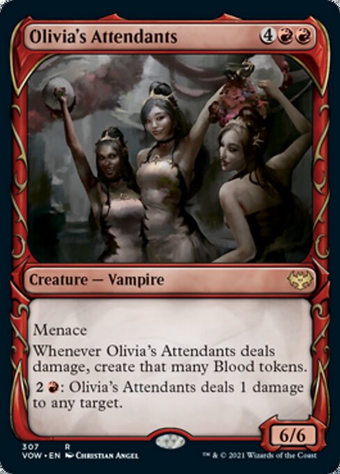 Olivia's Attendants (Showcase) (Innistrad: Crimson Vow) Light Play