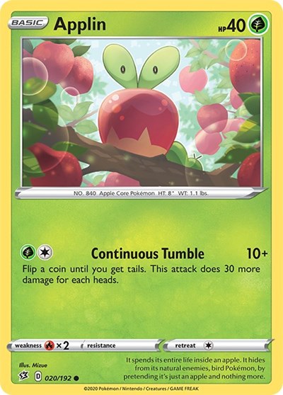 Applin (20) (SWSH02: Rebel Clash) Near Mint Reverse Holofoil