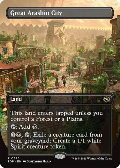 Great Arashin City (Borderless) (Tarkir: Dragonstorm) Near Mint Foil