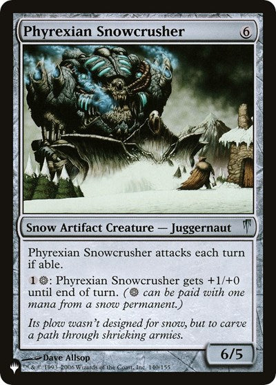 Phyrexian Snowcrusher (The List) Light Play