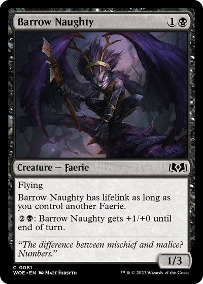 Barrow Naughty (Wilds of Eldraine) Light Play Foil
